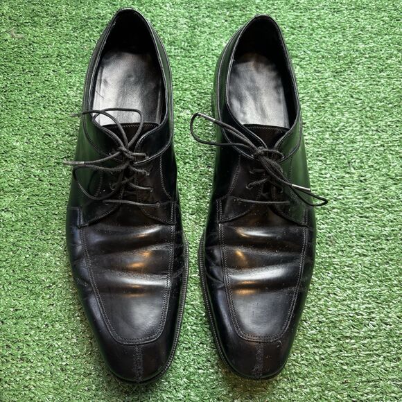 Salvatore Ferragamo Men’s Black Leather Oxford Dress Shoes Size 9.5 main image 7